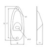 Guyker Guitar Input Jack Plate, Metal Oval Boat Shape Jackplate