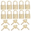 Operitacx 10Pcs Zinc Alloy Padlocks Rustproof Suitcase Locks for Travel