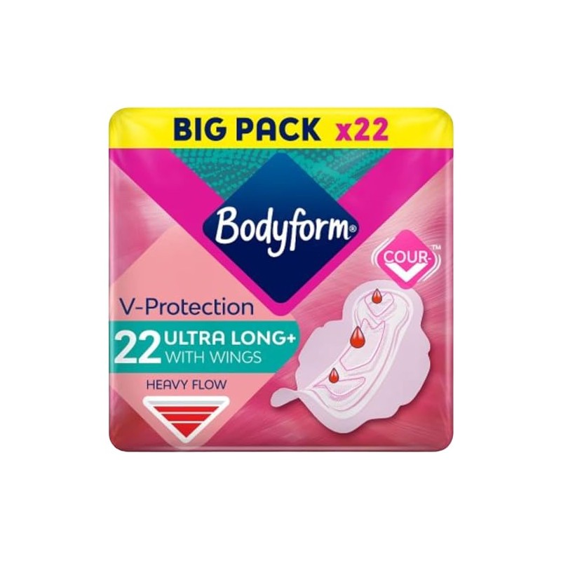 Bodyform Ultra Long Sanitary Towels with Wings 22 Per Pack
