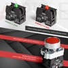 APIELE 2PCS 22MM Momentary Push Button Switch Red Green 1NO