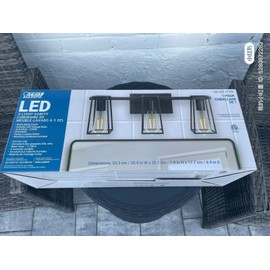 Feit Electric LED 3-light Vanity Light Fixture (Matte Black) - New