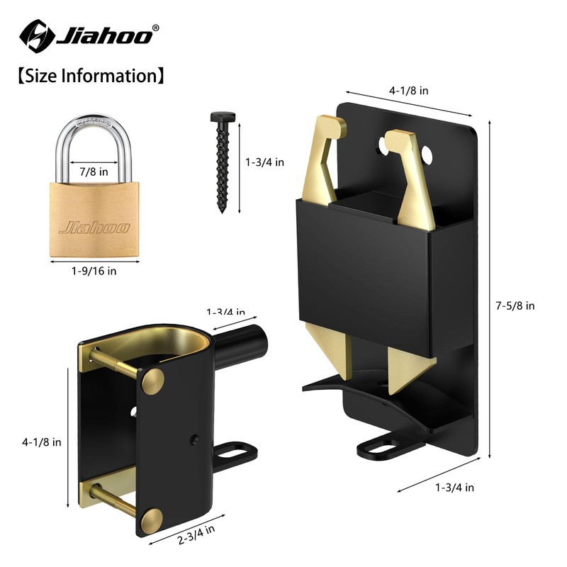 JIAHOO 2 Way Farm Gate Latch, Heavy Duty Gate Latches