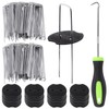 Glarks 201Pcs Garden Stakes Staples Kit, 100Pcs 6 Inch U-Shaped