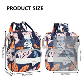 LEcylankEr Changing Backpack Large Capacity Changing Bag Backpack Oxford Fabric Baby Bag with Insulated Bag Baby Travel Bag for On the Go, Black - multi-coloured, L