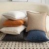 Mandioo Pack of 2 Decorative Throw Pillow Covers Accent Solid