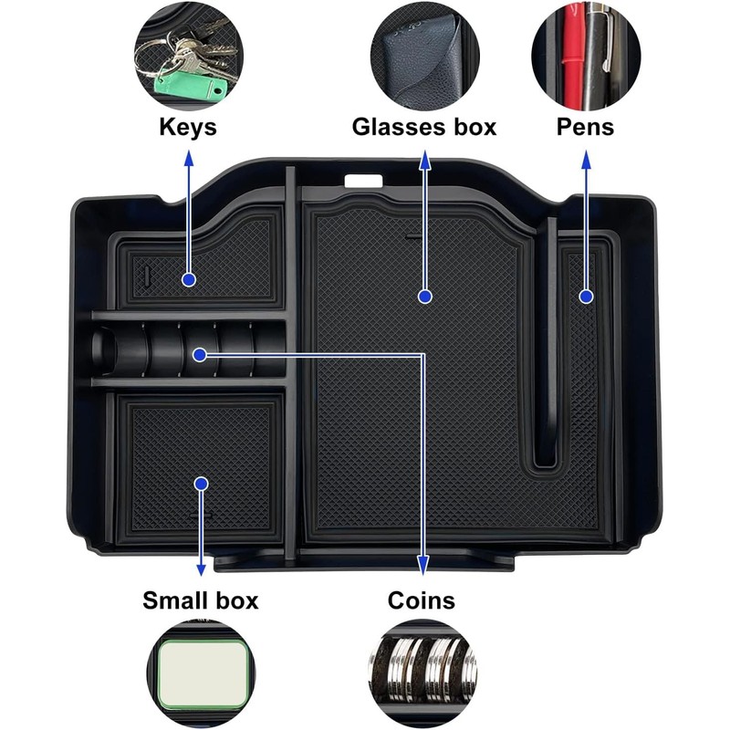EVTIME Center Console Organizer fit for Dodge RAM 1500 2500