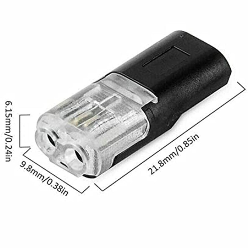 Myqqhbs 40PCS Double-Wire Push-In Connector with Locking Buckle,Low Voltage Wire