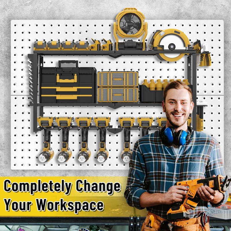 jsyonii Power Tool Organizer Wall Mount, Heavy Duty 8 Drill