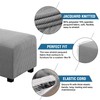 H.VERSAILTEX Ottoman Cover Slipcover Rectangle Fit Length 29"-34" Footrest Sofa