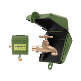 Fozlock Outdoor Faucet Lock System, Green – Insulated Garden Hose Bibb Cover and Lock, Easy to Install – This Outdoor Water Faucet Lock Prevents Water Theft and Vandalism