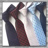 LEX STANDARD NA004 Men's Necktie, Solid Dots, Suit, Casual, Business,