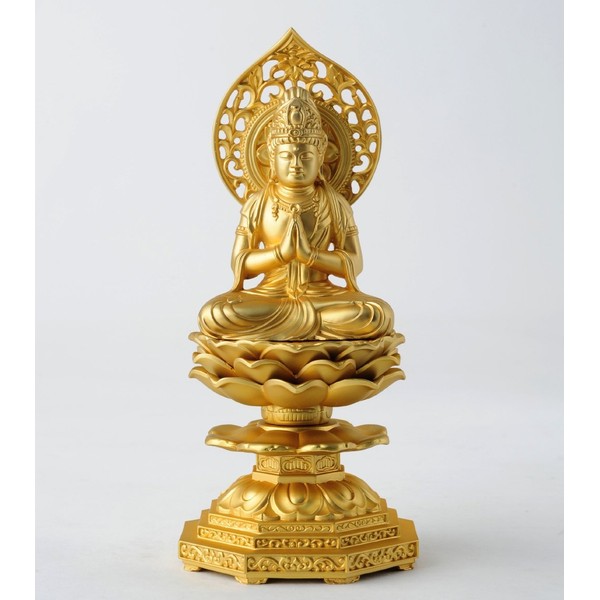 Buddha Statue Seishi Bodhisattva, 5.9 inches (15 cm) (gold plated/24 gold), Buddha Master: Shuun Makita Original Sculptor_(born in the year of the morning), Zodiac Protection Honzon, Zodiac Sign,