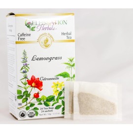Celebration Herbals 24 Count Dried Lemon Grass Tea Bags Caffeine Free Refreshing Drink