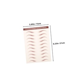 Outanaya 4sheets Realistic Brow Stickers Eyebrow Transfers for Women Hair-like Temporary Brow Stencil Disposible Natural Look