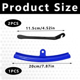 AONAYO Set of 3 tyre levers bicycle with 24-29 inch PU rim protector, bicycle tyre lever, road bike, coat lifter bicycle, tyre lever bicycle metal for MTB, e-bike, mountain bike, road bike