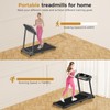 Portable Tradmill with Handle, 3.0HP Walking Pad Treadmill, Electric Compact