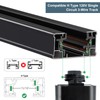 Modern H Type Track Lighting, Adjustable Black Finish and Real