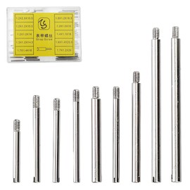 SHYSBV 50pcs Watch Strap Pins Screw, 10 Sizes Watch Strap Repair Kit, Metal Watch Band Strap Screw Set with Storage Box, Watch Repair Tool Accessories