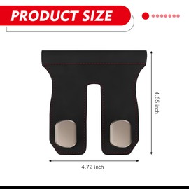 Zeathery Car Glove Box Hooks, 2-in-1 Alloy Thickened Suede Anti-slip Hooks, Clip-in Front Co-driver Organizer Decoration, Universal for Most Cars, SUVs, Trucks (Black)