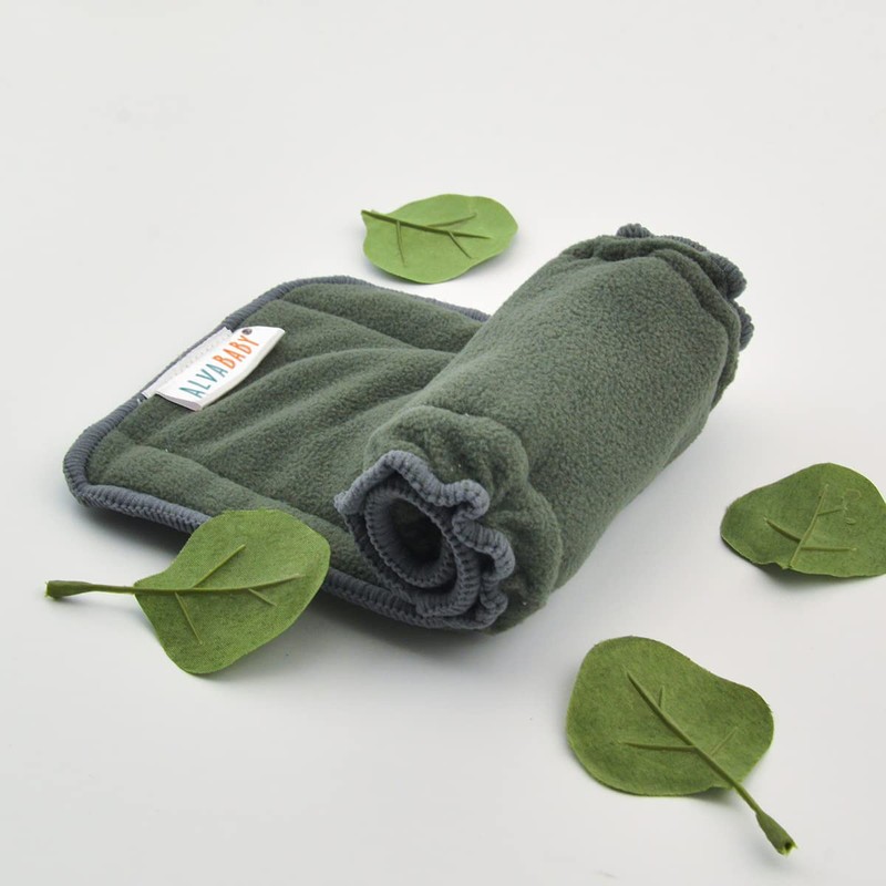 ALVABABY Reusable 4 Layers 6 Pack Inserts with Gussets for