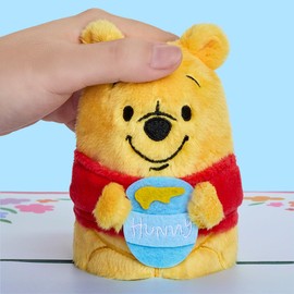 Lovepop Plushpop Soft Animal Pop-Up Card for Her and Him - 3D Disney’s Winnie the Pooh Greeting Card for Boys, Girls, Men, Women - Greetings from the Hundred Acre Woods - 6" x 8" Card