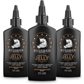 Bossman Bossman Jelly Beard Oil for Men 3 Pack (12 oz in Total, Stagecoach Scent) C Softens, Moisturizes & Conditions with Natural Ingredients
