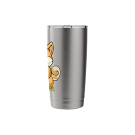 Corgi-Dog Eating Bowl of Ramen Pho Noodle Soup Japan Kawaii Stainless Steel Insulated Tumbler