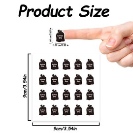 AHANDMAKER 400 selbstklebende Planer Aufkleber. Müllsack Aufkleber Müll Recycling Aufkleber Aufkleber Für Planer Kalender Scrapbook DIY Basteln Müllsack Siegel Dekor 0.5 Zoll