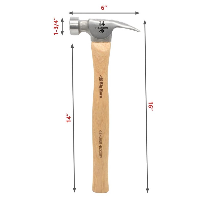 Big Horn 15150 14 Oz Tiger Titanium Framing Hammer –