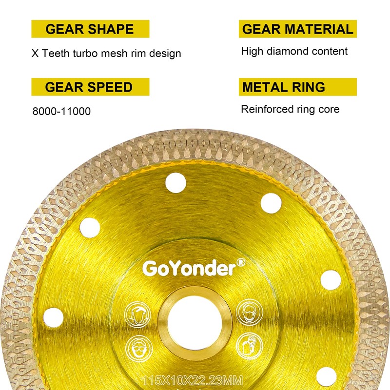 GoYonder Super Thin Diamond Ceramic Saw Blade Porcelain Cutting Blade