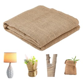 DICOSMETIC 5Mx6M Multipurpose Natural Burlap Fabric Burlap Tree Wrap Fabric Burlywood Home Decor Jute Fabrics Rustic Jute Fabrics for Gardening, Weed Barrier and Party Decor