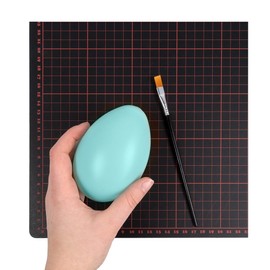Ideen mit Herz Decorative Eggs, Easter Nest, Spring Decoration, with Hole for Hanging, Craft Idea, DIY, Diameter 6.5 cm, 10 cm High, Pack of 2 (Pastel Turquoise)