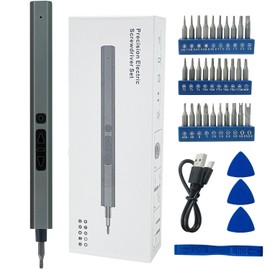 Socpuro Pen Type Electric Precision Screwdriver Set, Precision Screwdriver, Small Size, 30 Bits Included, Detachable, Pen Type Precision Screwdriver, Precision Instruments, Repair, Electric