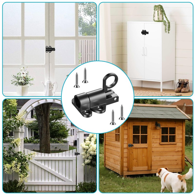 Pack of 2 automatic door latches, spring latches, lock lock,