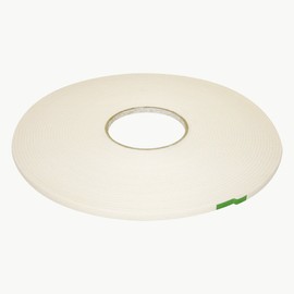 JVCC DC-PEF12A Polyethylene Foam Tape [Double-Sided, Closed Cell, 1/8 inch Thick]: 1/8 in. Thick x 1/4 in. x 18 yds. (White)