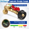 Boltigen Propane Refill Elbow Adapter with Tank Gauge, Upgraded Propane