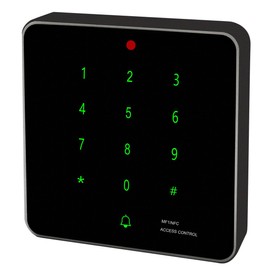 Door Access Control System Waterproof NFC RFID Keypad 600lb Electric Magnetic Door Lock Kit with Touch Exit Button Doorbell Chime and Remote Control