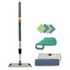 Boardwalk Microfiber Cleaning Kit, 18" Wide Blue/Green Microfiber Head, 35"