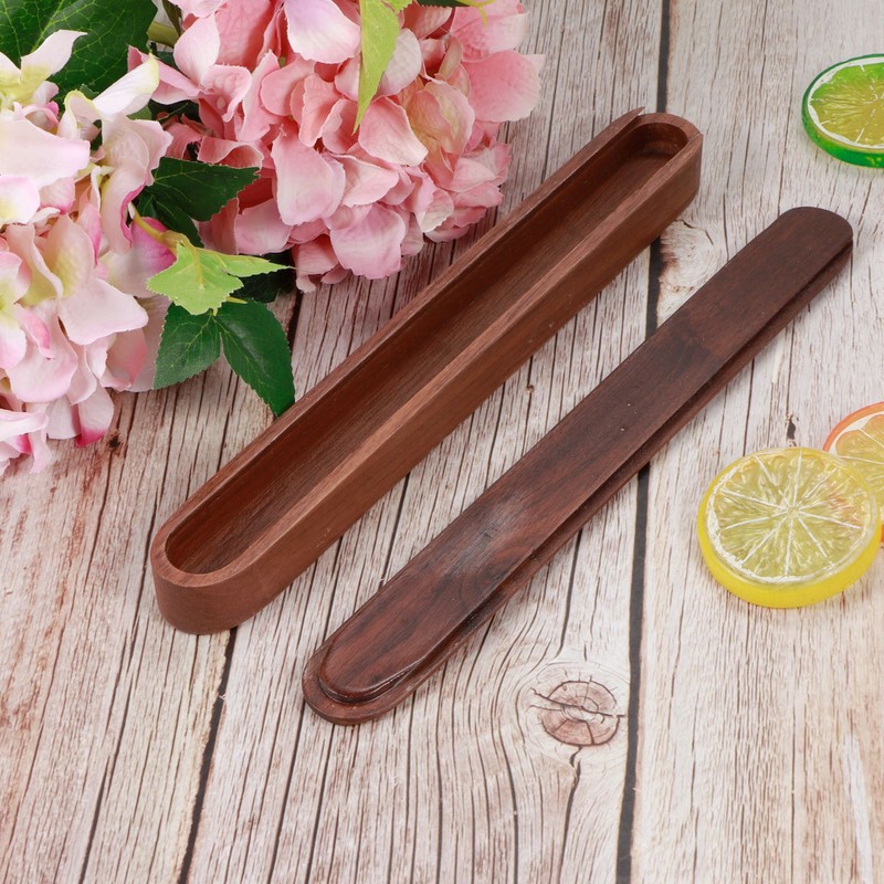 Portable Travel Reusable Wooden Chopsticks Box Spoon Storage Case Container