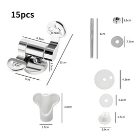 Oiieco Toilet Seat Hinges Replacement, Soft Close Toilet Seat Hinges Replacement,Quick Release Seat Hinges,Durable Zinc Alloy Toilet Seat Hinges Fittings,Easy to Clean,Perfect for Most Toilet Seats