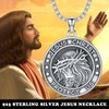 Taioiat Crown of Thorns Jesus Necklace for Men 925 Sterling