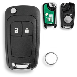 433 MHz 2-Button Remote Key Shell for Opel Vauxhall Insignia Astra J Adam Meriva Zafira Mokka Cascade Viva with ID46 Chip Key Ring