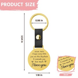 Papa Gifts for Fathers Day Keychains I Love You Papa Keychain Fathers Day Bday Gift for Dad Daddy Keychains Grandpa Birthday Gift from Granddaughter Grandson