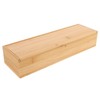 PRETYZOOM Wooden Chopstick Box, Silverware Storage Box with Lid, Kitchen