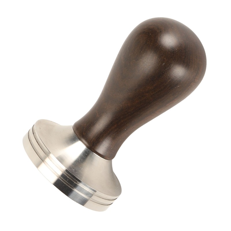 Coffee Tamper Solid Wood Handle Stainless Steel Easy to Use
