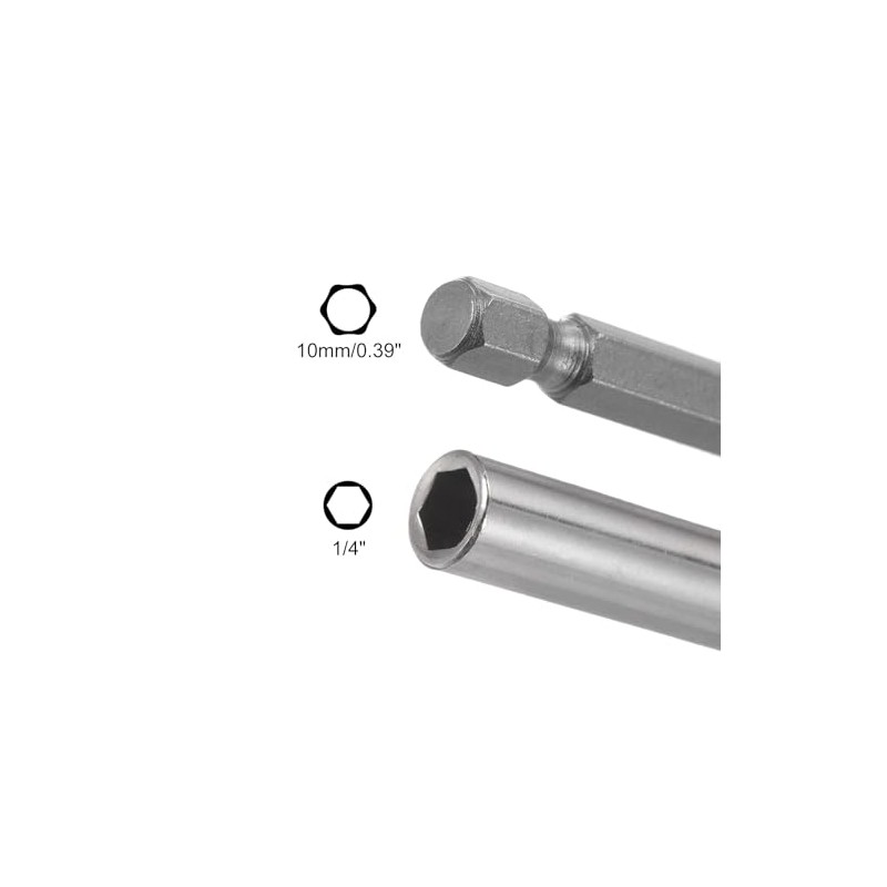 sourcing map 8pcs 1/4 Inch Hex Shank by 4 Inch