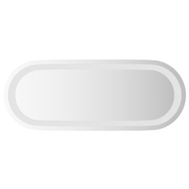 vidaXL LED Bathroom Wall-Mounted Mirror with Oval Shape and Integrated Light - Water-Resistant, User-Friendly with Convenient USB Interface