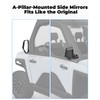 KEMIMOTO Side Mirrors A-Pillar-Mounted Compatible with Polaris Ranger XD 1500/Crew,