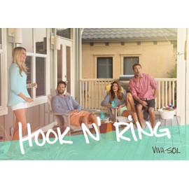 Triumph Sports Viva Sol Premium Bamboo Walnut Finish Hook and Ring Target Game for Use Indoors and Outdoors , 8.00 x 8.00 x 1.00"