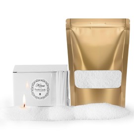 KONNI Pearl Wax Candle Making Kit with Sand & Soy Wax Beads, Non-Toxic Refillable DIY White Candles, Pearled Sand with 10 Wicks for Home Decor, Gifts, Weddings, Parties (0.66lb)